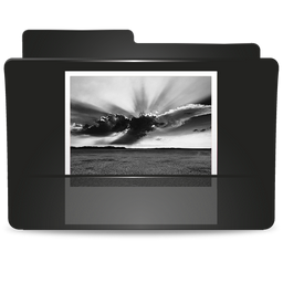 Folder Black Pictures In Icon 256x256 png